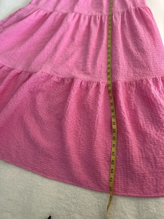 Lulu's Hot Pink Tiered Maxi Dress with Tie Straps - Picture 11 of 16
